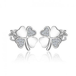 Stříbrné náušnice čtyřlístky