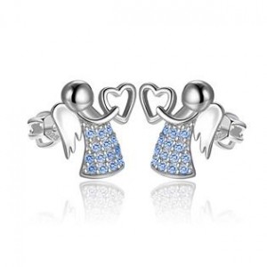 Stříbrné dámské náušnice andělíčci