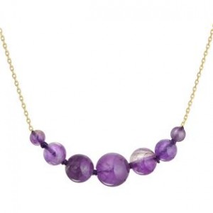 Pozlacený náhrdelník s ametystem