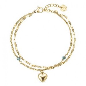 Náramek ocelový s africkým tyrkysem