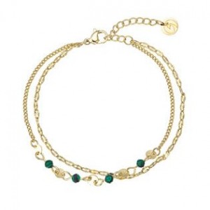 Náramek ocelový s africkým malachitem