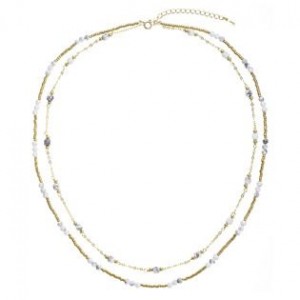 Pozlacený stříbrný náhrdelník s howlity