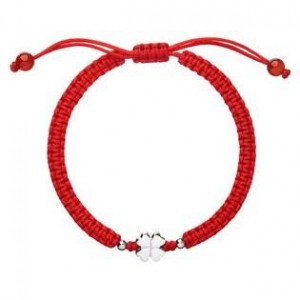 Náramek proti uhranutí se stříbrným čtyřlístkem